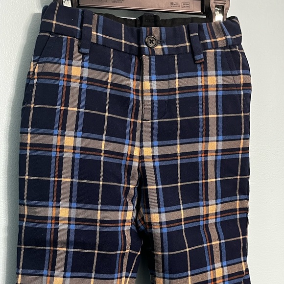 Janie and Jack Boys 18-24 Mo Navy Tartan Plaid Dress Pants - Picture 3 of 9